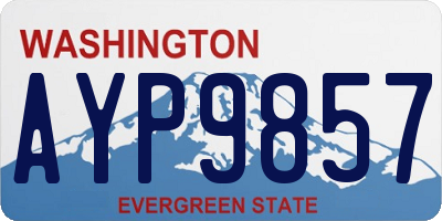 WA license plate AYP9857
