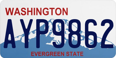 WA license plate AYP9862