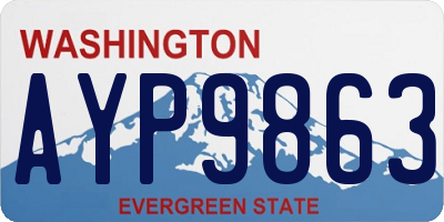 WA license plate AYP9863