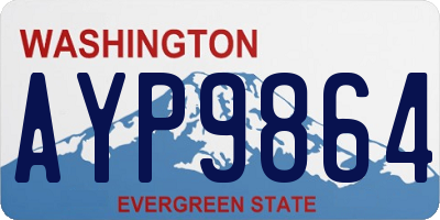 WA license plate AYP9864