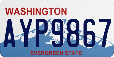 WA license plate AYP9867