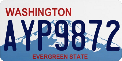 WA license plate AYP9872
