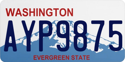 WA license plate AYP9875