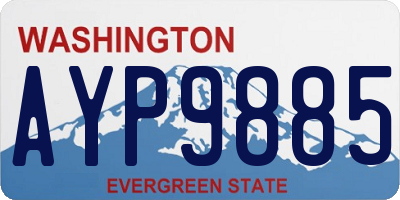 WA license plate AYP9885