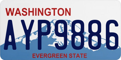 WA license plate AYP9886