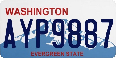WA license plate AYP9887