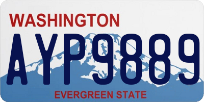 WA license plate AYP9889