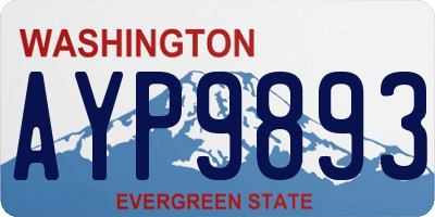 WA license plate AYP9893