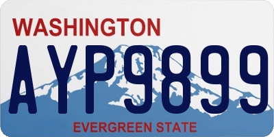 WA license plate AYP9899