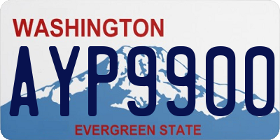 WA license plate AYP9900