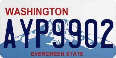 WA license plate AYP9902