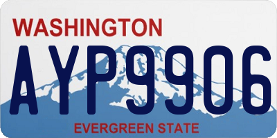 WA license plate AYP9906