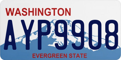 WA license plate AYP9908