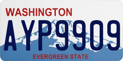WA license plate AYP9909
