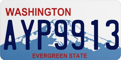 WA license plate AYP9913