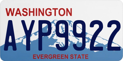 WA license plate AYP9922