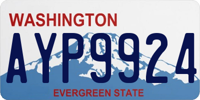 WA license plate AYP9924