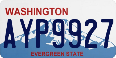 WA license plate AYP9927