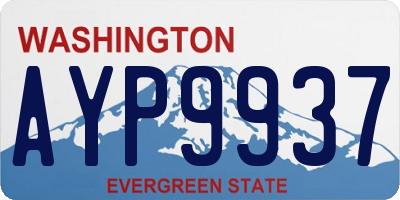WA license plate AYP9937
