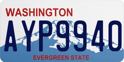 WA license plate AYP9940