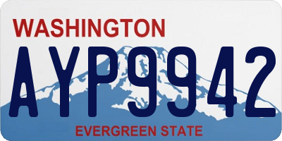 WA license plate AYP9942