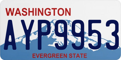 WA license plate AYP9953