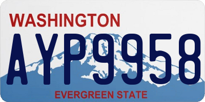 WA license plate AYP9958