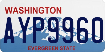 WA license plate AYP9960
