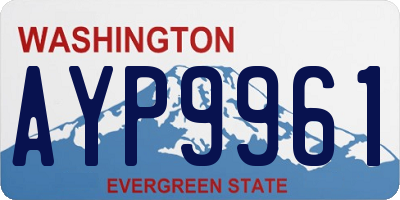 WA license plate AYP9961
