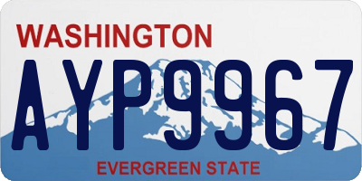 WA license plate AYP9967