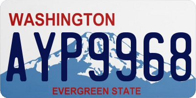 WA license plate AYP9968
