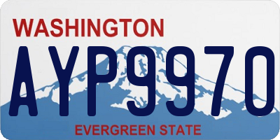 WA license plate AYP9970