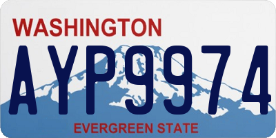 WA license plate AYP9974
