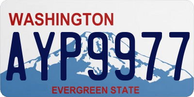 WA license plate AYP9977