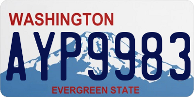 WA license plate AYP9983
