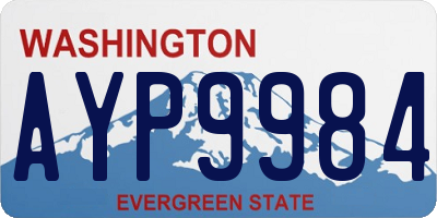 WA license plate AYP9984