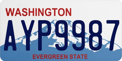 WA license plate AYP9987