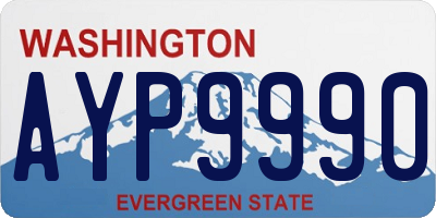 WA license plate AYP9990