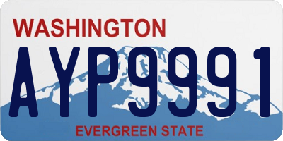 WA license plate AYP9991