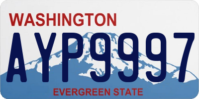 WA license plate AYP9997