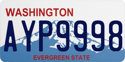 WA license plate AYP9998