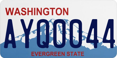 WA license plate AYQ0044