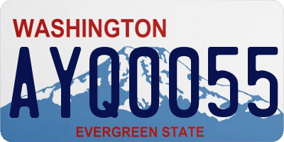 WA license plate AYQ0055