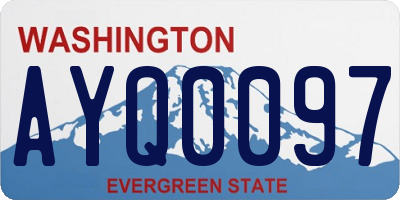 WA license plate AYQ0097