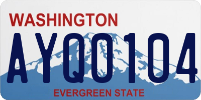 WA license plate AYQ0104