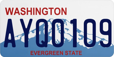 WA license plate AYQ0109