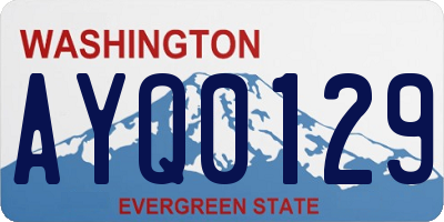 WA license plate AYQ0129