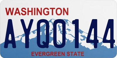 WA license plate AYQ0144