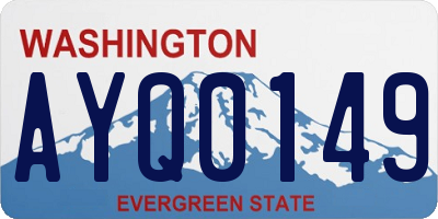 WA license plate AYQ0149
