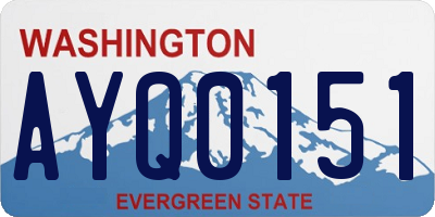 WA license plate AYQ0151